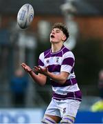 27 February 2025; Philip Kenny of Clongowes Wood College during the Bank of Ireland Leinster Rugby Boys Schools Junior Cup second round match between Clongowes Wood College and Newbridge College at Energia Park in Dublin. Photo by Shauna Clinton/Sportsfile