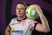 27 February 2025; Goalkeeper Amanda McQuillan during a Shelbourne squad portraits session at Tolka Park in Dublin. Photo by Seb Daly/Sportsfile