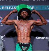 28 February 2025; Craig Richards during the weigh-in at the SSE Arena in Belfast ahead of their Light Heavyweight bout against Padraig McCrory on Saturday, March 1st. Photo by Mark Robinson/Matchroom Boxing via Sportsfile