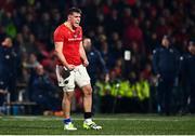 28 February 2025; Brian Gleeson of Munster celebrates a turnover in possession during the United Rugby Championship match between Munster and Edinburgh at Virgin Media Park in Cork. Photo by Tyler Miller/Sportsfile