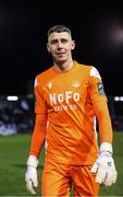 28 February 2025; Drogheda United goalkeeper Luke Dennison after the SSE Airtricity Men's Premier Division match between Drogheda United and Galway United at Sullivan & Lambe Park in Drogheda, Louth. Photo by Thomas Flinkow/Sportsfile