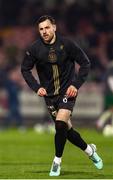 28 February 2025; Jordan Flores of Bohemians before the SSE Airtricity Men's Premier Division match between Cork City and Bohemians at Turner's Cross in Cork. Photo by Michael P Ryan/Sportsfile