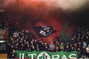 28 February 2025; Cork City supporters during the SSE Airtricity Men's Premier Division match between Cork City and Bohemians at Turner's Cross in Cork. Photo by Michael P Ryan/Sportsfile