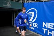 1 March 2025; Diarmuid Mangan of Leinster before the United Rugby Championship match between Leinster and Cardiff Rugby at the Aviva Stadium in Dublin. Photo by Brendan Moran/Sportsfile