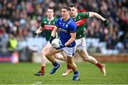 1 March 2025; Joe O’Connor of Kerry in action against Matthew Ruane of Mayo during the Allianz Football League Division 1 match between Mayo and Kerry at Hastings Insurance MacHale Park in Castlebar, Mayo. Photo by David Fitzgerald/Sportsfile