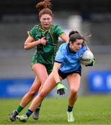 1 March 2025; Kate Sullivan of Dublin in action against Ciara Smyth of Meath  during the Lidl Ladies National Football League Division 1 match between Dublin and Meath at Parnell Park in Dublin. Photo by Ray McManus/Sportsfile