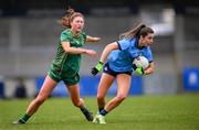 1 March 2025; Kate Sullivan of Dublin in action against Ciara Smyth of Meath  during the Lidl Ladies National Football League Division 1 match between Dublin and Meath at Parnell Park in Dublin. Photo by Ray McManus/Sportsfile