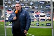1 March 2025; Cork manager Pat Ryan is interviewed by TG4 before the Allianz Hurling League Division 1A match between Cork and Kilkenny at SuperValu Páirc Uí Chaoimh in Cork. Photo by Piaras Ó Mídheach/Sportsfile