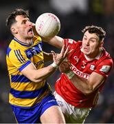 1 March 2025; Diarmuid Murtagh of Roscommon in action against Daniel O'Mahony of Cork during the Allianz Football League Division 2 match between Cork and Roscommon at SuperValu Páirc Uí Chaoimh in Cork. Photo by Piaras Ó Mídheach/Sportsfile