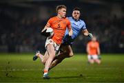 1 March 2025; Conor Turbitt of Armagh in action against Brian Howard of Dublin during the Allianz Football League Division 1 match between Armagh and Dublin at the BOX-IT Athletic Grounds in Armagh. Photo by Ben McShane/Sportsfile