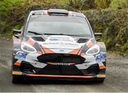 2 March 2025; Jason Dickson and Martin Brady in their Ford Fiesta Rally2 compete during the Midlands Triton Showers Stages Rally Round 1 of the 2025 National Rally Championship in Longford. Photo by Philip Fitzpatrick/Sportsfile
