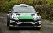 2 March 2025; Kevin Eves and Chris Melly compete in their Ford Fiesta Rally2 compete during the Midlands Triton Showers Stages Rally Round 1 of the 2025 National Rally Championship in Longford. Photo by Philip Fitzpatrick/Sportsfile