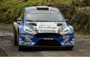2 March 2025; Gary Kiernan and John McCabe in their Ford Fiesta Rally2 compete during the Midlands Triton Showers Stages Rally Round 1 of the 2025 National Rally Championship in Longford. Photo by Philip Fitzpatrick/Sportsfile