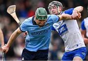 2 March 2025; Chris Crummey of Dublin in action against Kevin Mahony of Waterford during the Allianz Hurling League Division 1B match between Waterford and Dublin at Walsh Park in Waterford. Photo by Seb Daly/Sportsfile