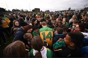 2 March 2025; Oisin Gallen of Donegal signs autographs after the Allianz Football League Division 1 match between Donegal and Derry at Fr Tierney Park in Ballyshannon, Donegal. Photo by Ramsey Cardy/Sportsfile
