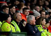 2 March 2025; Limerick hurlers including Sean Finn, Kyle Hayes, Gearóid Hegarty, William O'Donoghue and Dan Morrissey look on during the Allianz Hurling League Division 1A match between Limerick and Clare at TUS Gaelic Grounds in Limerick. Photo by Brendan Moran/Sportsfile