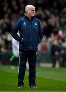 2 March 2025; Limerick manager John Kiely before the Allianz Hurling League Division 1A match between Limerick and Clare at TUS Gaelic Grounds in Limerick. Photo by Brendan Moran/Sportsfile