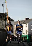 3 March 2025; Martin Keoghan of Kilkenny, left, and Ronan Maher of Tipperary during an Allianz Hurling League media conference at the Rivercourt Hotel in Kilkenny. Photo by Brendan Moran/Sportsfile