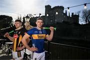 3 March 2025; Martin Keoghan of Kilkenny, left, and Ronan Maher of Tipperary during an Allianz Hurling League media conference at the Rivercourt Hotel in Kilkenny. Photo by Brendan Moran/Sportsfile