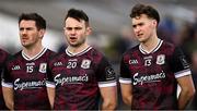 2 March 2025; Galway players Shane Walsh, Cillian McDaid and Robert Finnerty before the Allianz Football League Division 1 match between Galway and Tyrone at Tuam Stadium in Tuam, Galway. Photo by Piaras Ó Mídheach/Sportsfile