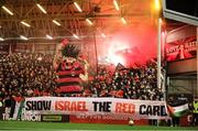 3 March 2025; Bohemians supporters before the SSE Airtricity Men's Premier Division match between Bohemians and Drogheda United at Dalymount Park in Dublin. Photo by Thomas Flinkow/Sportsfile