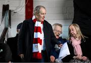 3 March 2025; Former St Patrick's Athletic manager Brian Kerr during the SSE Airtricity Men's Premier Division match between St Patrick's Athletic and Derry City at Richmond Park in Dublin Photo by Stephen McCarthy/Sportsfile