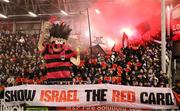 3 March 2025; Bohemians supporters before the SSE Airtricity Men's Premier Division match between Bohemians and Drogheda United at Dalymount Park in Dublin. Photo by Thomas Flinkow/Sportsfile