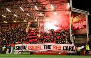 3 March 2025; Bohemians supporters before the SSE Airtricity Men's Premier Division match between Bohemians and Drogheda United at Dalymount Park in Dublin. Photo by Thomas Flinkow/Sportsfile