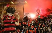 3 March 2025; Bohemians supporters before the SSE Airtricity Men's Premier Division match between Bohemians and Drogheda United at Dalymount Park in Dublin. Photo by Thomas Flinkow/Sportsfile