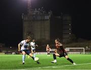 3 March 2025; Connor Parsons of Bohemians in action against Owen Lambe of Drogheda United during the SSE Airtricity Men's Premier Division match between Bohemians and Drogheda United at Dalymount Park in Dublin. Photo by Thomas Flinkow/Sportsfile