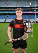 4 March 2024; Liam Glackin of Cross & Passion College Ballycastle, Antrim, ahead of his team's Masita All-Ireland Post Primary Schools B Hurling Final against Calasanctius College, Galway, during the Masita All-Ireland Post Primary Schools Finals Captains Call at Croke Park in Dublin. Photo by Stephen McCarthy/Sportsfile