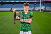 4 March 2024; Eanna Costello of Calasanctius College, Galway, ahead of his team's Masita All-Ireland Post Primary Schools B Hurling Final against Cross & Passion College Ballycastle, Antrim, during the Masita All-Ireland Post Primary Schools Finals Captains Call at Croke Park in Dublin. Photo by Stephen McCarthy/Sportsfile