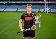 4 March 2024; Liam Glackin of Cross & Passion College Ballycastle, Antrim, ahead of his team's Masita All-Ireland Post Primary Schools B Hurling Final against Calasanctius College, Galway, during the Masita All-Ireland Post Primary Schools Finals Captains Call at Croke Park in Dublin. Photo by Stephen McCarthy/Sportsfile