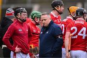 1 March 2025; Cork manager Pat Ryan, wearing a black armband in memory of his brother Ray Ryan who died recently, before the Allianz Hurling League Division 1A match between Cork and Kilkenny at SuperValu Páirc Uí Chaoimh in Cork. Photo by Piaras Ó Mídheach/Sportsfile