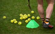 1 March 2025; Sliotars in the Kilkenny warm-up before the Allianz Hurling League Division 1A match between Cork and Kilkenny at SuperValu Páirc Uí Chaoimh in Cork. Photo by Piaras Ó Mídheach/Sportsfile