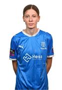27 February 2025; Olivia Gibson during a Waterford FC squad portraits session at SETU Arena in Carriganore, Waterford. Photo by Tyler Miller/Sportsfile