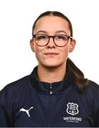27 February 2025; Strength and conditioning coach Hannah Hamilton during a Waterford FC squad portraits session at SETU Arena in Carriganore, Waterford. Photo by Tyler Miller/Sportsfile
