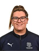 27 February 2025; Assistant head coach Jess Lawton during a Waterford FC squad portraits session at SETU Arena in Carriganore, Waterford. Photo by Tyler Miller/Sportsfile