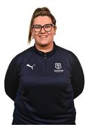 27 February 2025; Assistant head coach Jess Lawton during a Waterford FC squad portraits session at SETU Arena in Carriganore, Waterford. Photo by Tyler Miller/Sportsfile