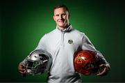 6 March 2025; Pictured is 2025 Aer Lingus College Football Classic ambassador Ciarán Kilkenny. Tickets for the 2025 Aer Lingus College Football Classic between Kansas State University and Iowa State University this August have been released on sale today at www.ticketmaster.ie/collegefootball. The fixture will take place at the Aviva Stadium, Dublin, on Saturday, 23rd August 2025. Photo by Seb Daly/Sportsfile