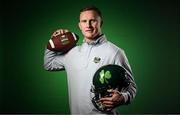 6 March 2025; Pictured is 2025 Aer Lingus College Football Classic ambassador Ciarán Kilkenny. Tickets for the 2025 Aer Lingus College Football Classic between Kansas State University and Iowa State University this August have been released on sale today at www.ticketmaster.ie/collegefootball. The fixture will take place at the Aviva Stadium, Dublin, on Saturday, 23rd August 2025. Photo by Seb Daly/Sportsfile