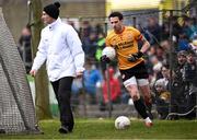 2 March 2025; Tyrone goalkeeper Niall Morgan makes his way to take a kick-out during the Allianz Football League Division 1 match between Galway and Tyrone at Tuam Stadium in Tuam, Galway. Photo by Piaras Ó Mídheach/Sportsfile