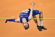 6 March 2025; Daniel Kosonen of Finland in action during the men's high jump qualifying during day one of the European Athletics Indoor Championships 2025 at the Omnisport Apeldoorn in Apeldoorn, Netherlands. Photo by Sam Barnes/Sportsfile