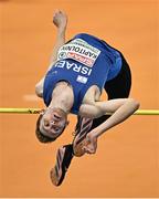6 March 2025; Jonathan Kapitolnik of Israel in action during the men's high jump qualifying during day one of the European Athletics Indoor Championships 2025 at the Omnisport Apeldoorn in Apeldoorn, Netherlands. Photo by Sam Barnes/Sportsfile