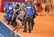 6 March 2025; Sharlene Mawdsley of Ireland competes in the 4x400m Relay Mixed final during day one of the European Athletics Indoor Championships 2025 at the Omnisport Apeldoorn in Apeldoorn, Netherlands. Photo by Sam Barnes/Sportsfile