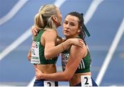 6 March 2025; Sharlene Mawdsley, left, and Phil Healy of Ireland after the 4x400m Relay Mixed final during day one of the European Athletics Indoor Championships 2025 at the Omnisport Apeldoorn in Apeldoorn, Netherlands. Photo by Sam Barnes/Sportsfile
