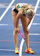 6 March 2025; Sharlene Mawdsley of Ireland after the 4x400m Relay Mixed final during day one of the European Athletics Indoor Championships 2025 at the Omnisport Apeldoorn in Apeldoorn, Netherlands. Photo by Sam Barnes/Sportsfile