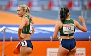 6 March 2025; Sharlene Mawdsley, left, and Phil Healy of Ireland after competing in the 4x400m Relay Mixed final during day one of the European Athletics Indoor Championships 2025 at the Omnisport Apeldoorn in Apeldoorn, Netherlands. Photo by Sam Barnes/Sportsfile