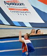 6 March 2025; Sharlene Mawdsley, left, and Phil Healy of Ireland after competing in the 4x400m Relay Mixed final during day one of the European Athletics Indoor Championships 2025 at the Omnisport Apeldoorn in Apeldoorn, Netherlands. Photo by Sam Barnes/Sportsfile