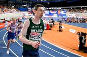 7 March 2025; Mark English of Ireland competes in the men's 800m heats during day two of the European Athletics Indoor Championships 2025 at the Omnisport Apeldoorn in Apeldoorn, Netherlands. Photo by Sam Barnes/Sportsfile